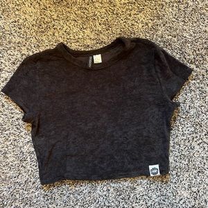 H&M cropped terry cloth tee size small